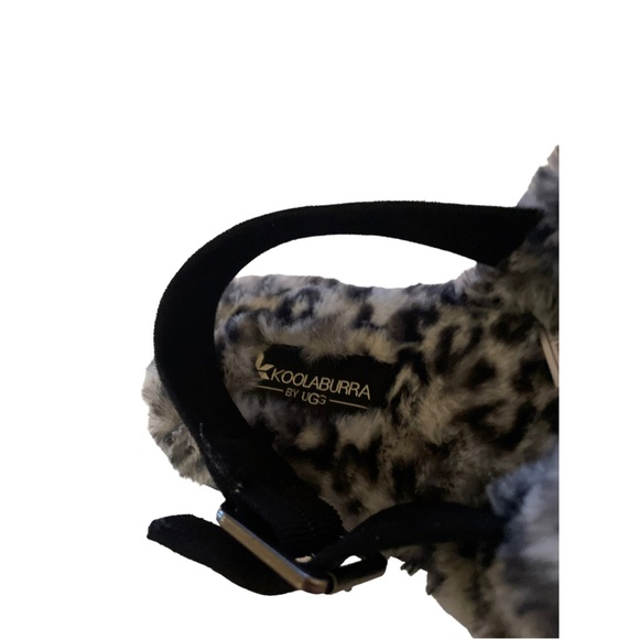 Koolaburra by Ugg fur sandals gray black open toe back strap NWOT size 8 women’s - Picture 4 of 8